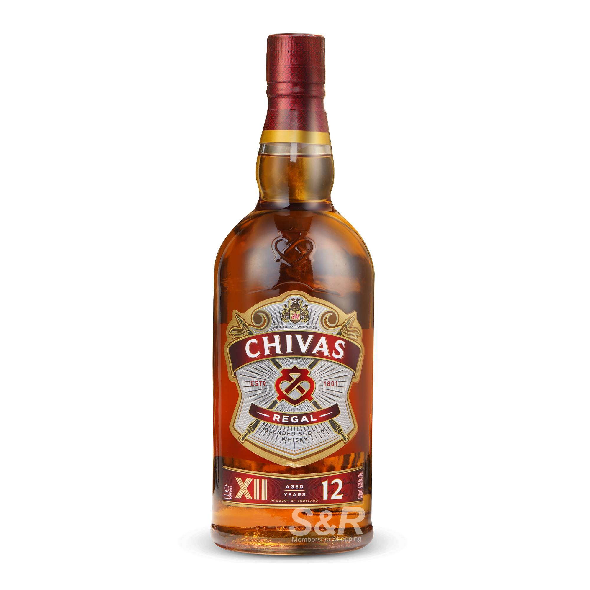 Chivas Regal Aged 12 Years Blended Scotch Whisky 1L